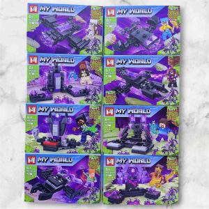 Set 8 en 1 Minecraft El End y Dragón de Ender MG1303 con 8 mini sets, compatible con LEGO
