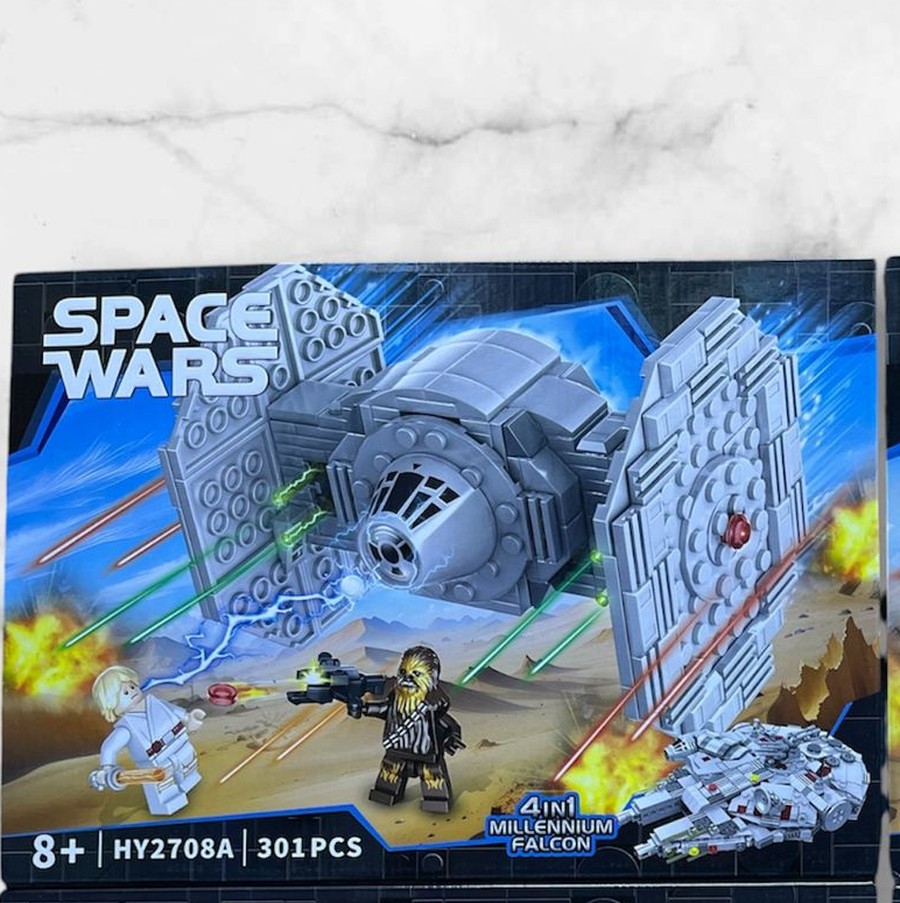 Nave TIE Fighter armable Star Wars HY2708A con minifigura, 301 piezas