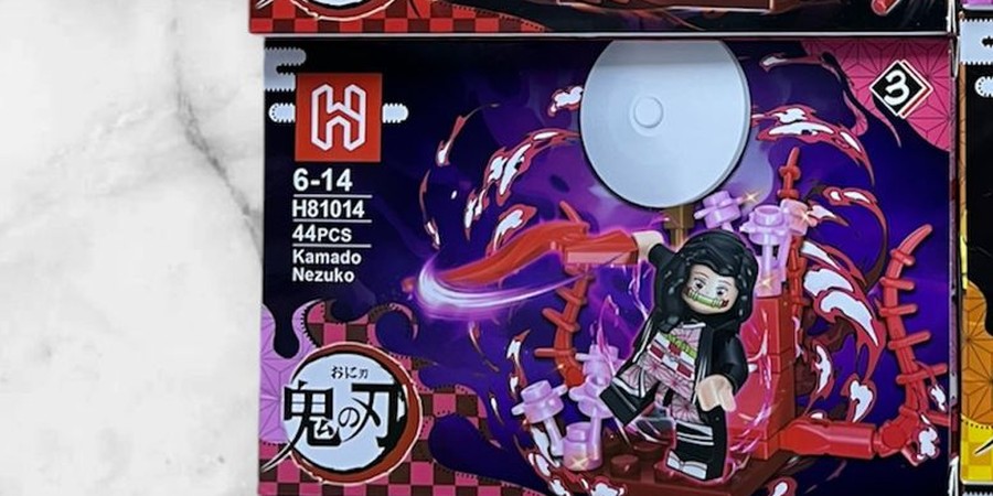 Figura armable de Nezuko Kamado de Demon Slayer, set H81014, 44 piezas