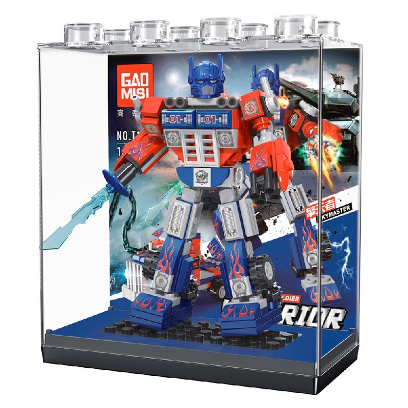 Robot transformable azul Skymaster estilo Optimus Prime GAOMISI T1045-4 armado (148 piezas)