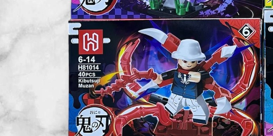 Figura armable de Muzan Kibutsuji de Demon Slayer, set H81014, 40 piezas