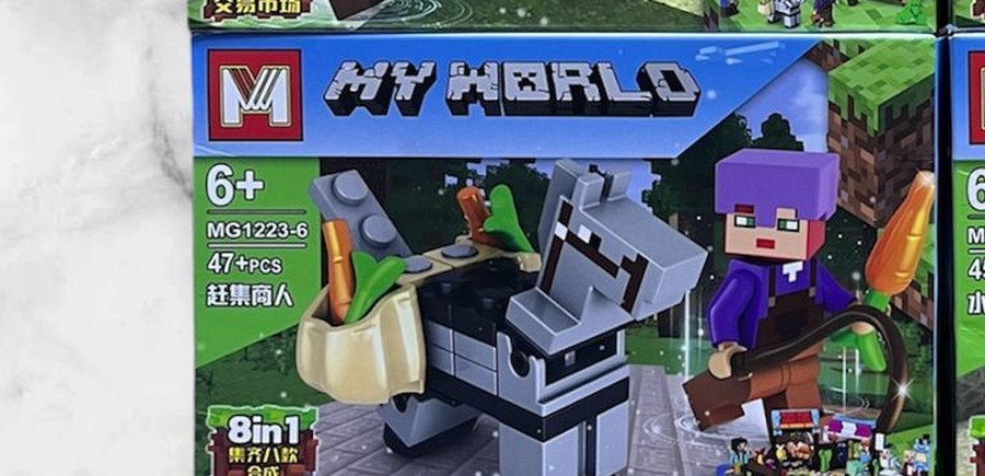 Mini set Minecraft MG12236: mercader de ganado con lobo