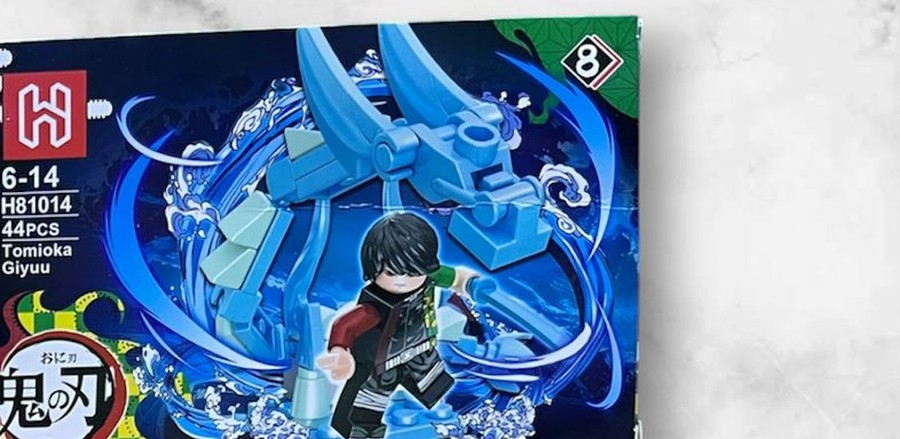 Figura armable de Giyu Tomioka, Hashira del agua de Demon Slayer, set H81014, 44 piezas