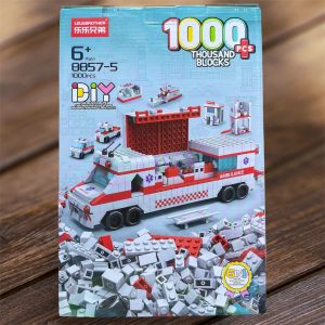 Caja del set Ambulancia 6 en 1 8857-5 de Lele Brother con 1,000 piezas compatibles