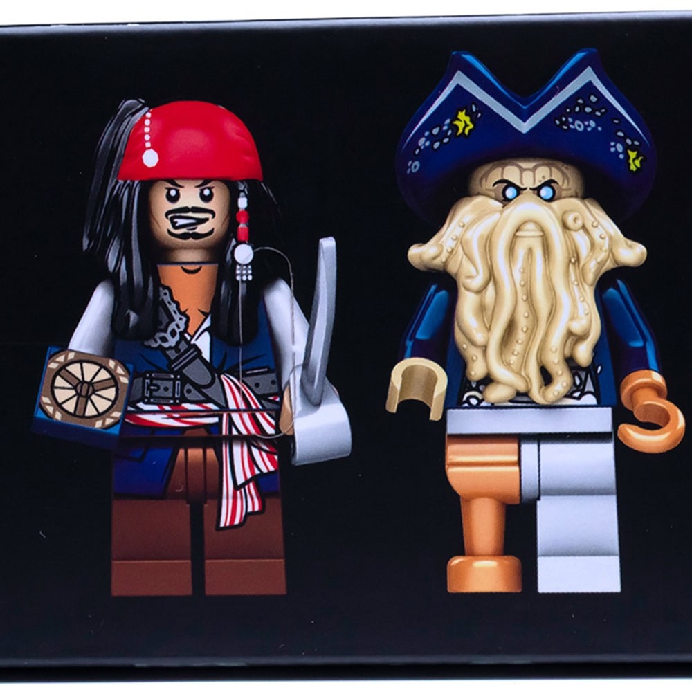 Minifiguras de capitanes piratas Jack Sparrow y Davy Jones del set Flying Dutchman MG2105