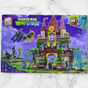 Caja del set Plantas vs Zombies Castillo del Jardín JX90106 de la marca Elephant, 1110 piezas