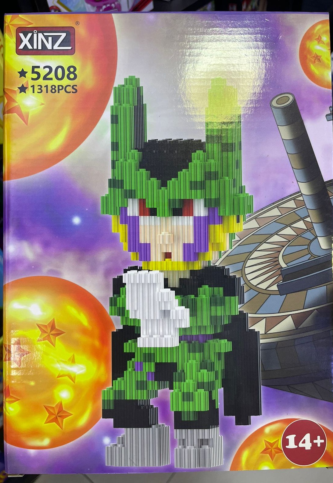 Caja de la figura armable Dragon Ball Cell XINZ 5208 de 1318 piezas