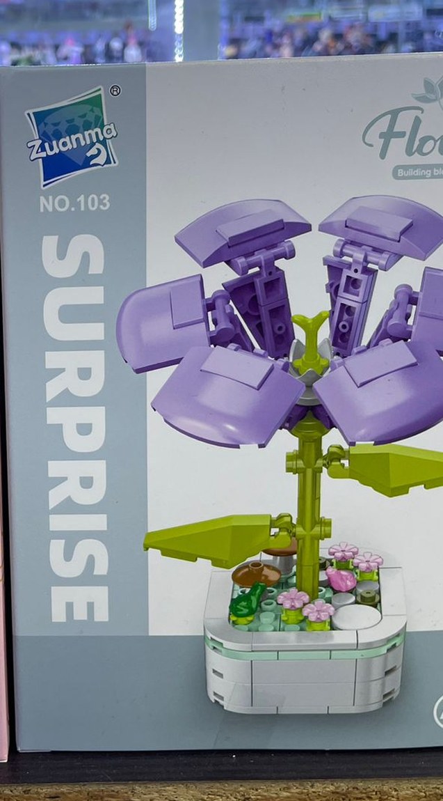 Caja original de la Flor Surprise morada Zuanma Flowers NO.103 A3