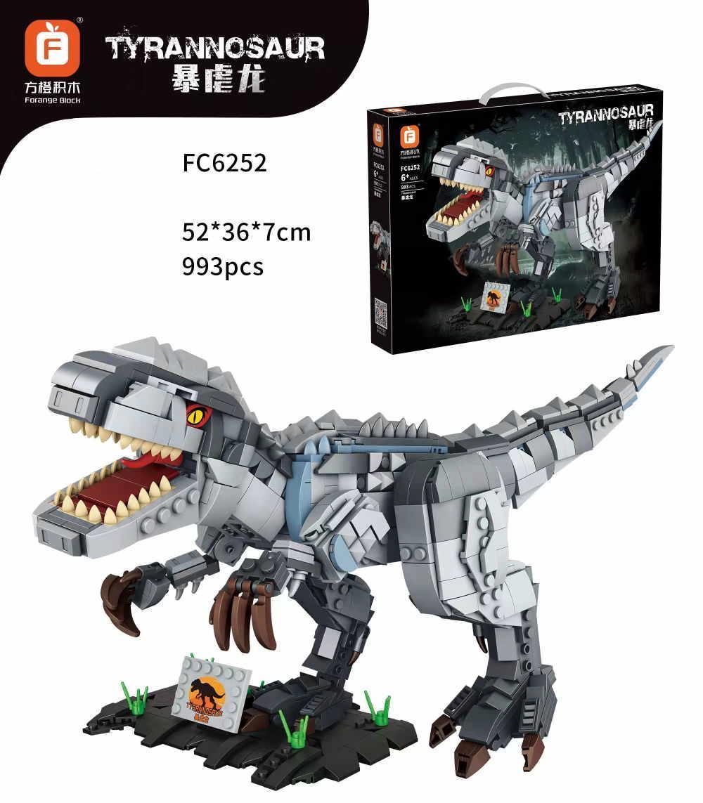 Imagen de producto Forange Block FC6252 Indominus Rex gris con base de exhibicion