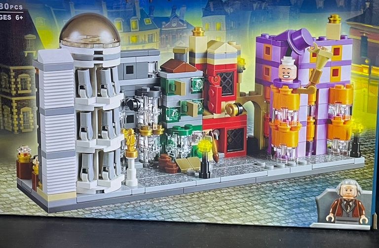 Calle de tiendas magicas armable estilo Callejon Diagon