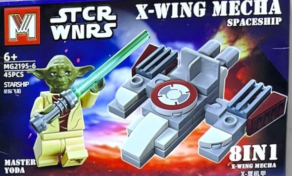 Caja individual MG2195-6 Master Yoda Spaceship de 45 piezas del set MG X-Wing Mecha 8 en 1