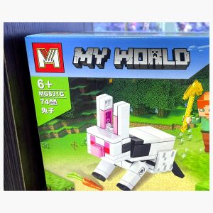 Caja del set Minecraft Conejo Armable MG831G de 74 piezas de la linea My World