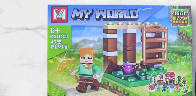 Escena armable de Minecraft con Alex y una cerca de aldea, set MY WORLD MG1152-1 de 45 piezas compatible con LEGO