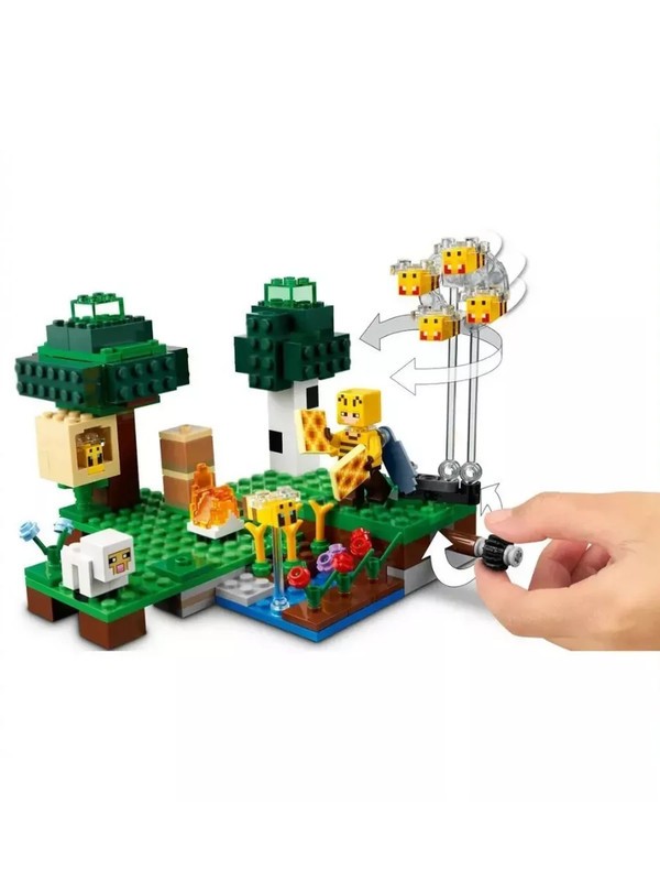 Función de lanzador giratorio de abejas del set armable Minecraft 11581A6