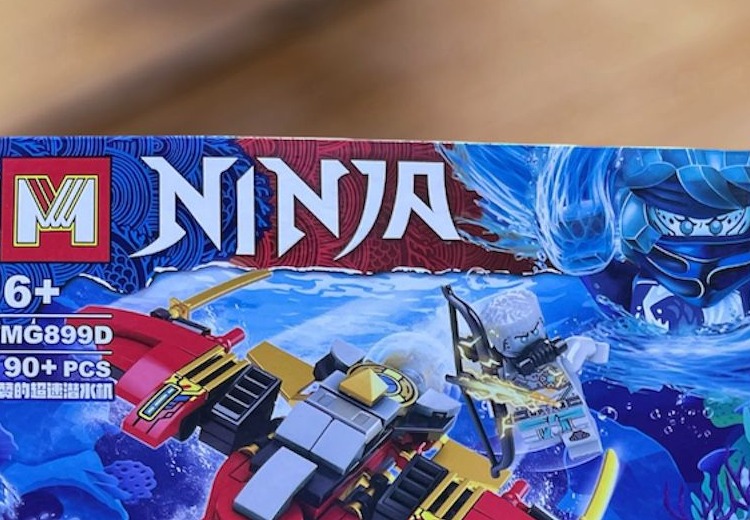 Mini set armable Ninja MG899D de 90 piezas con vehículo ninja y dragón, compatible con bloques