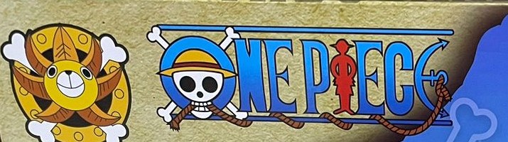 Logo One Piece y nombre Thousand Sunny en caja del set 6299