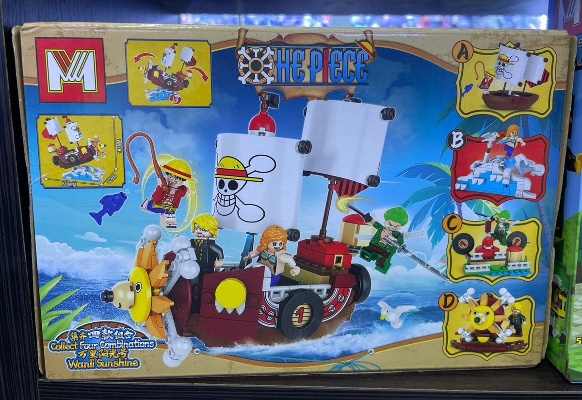 Caja del set armable One Piece barco Thousand Sunny 4 en 1 Wanli Sunshine