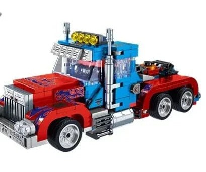 Optimus Chariot camion armable rojo y azul del set Vajra Warrior 8 en 2