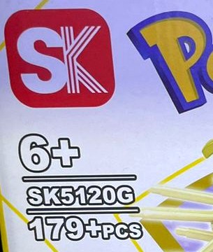 Detalle del empaque SK5120G con 179 piezas y edad recomendada 6 años a más