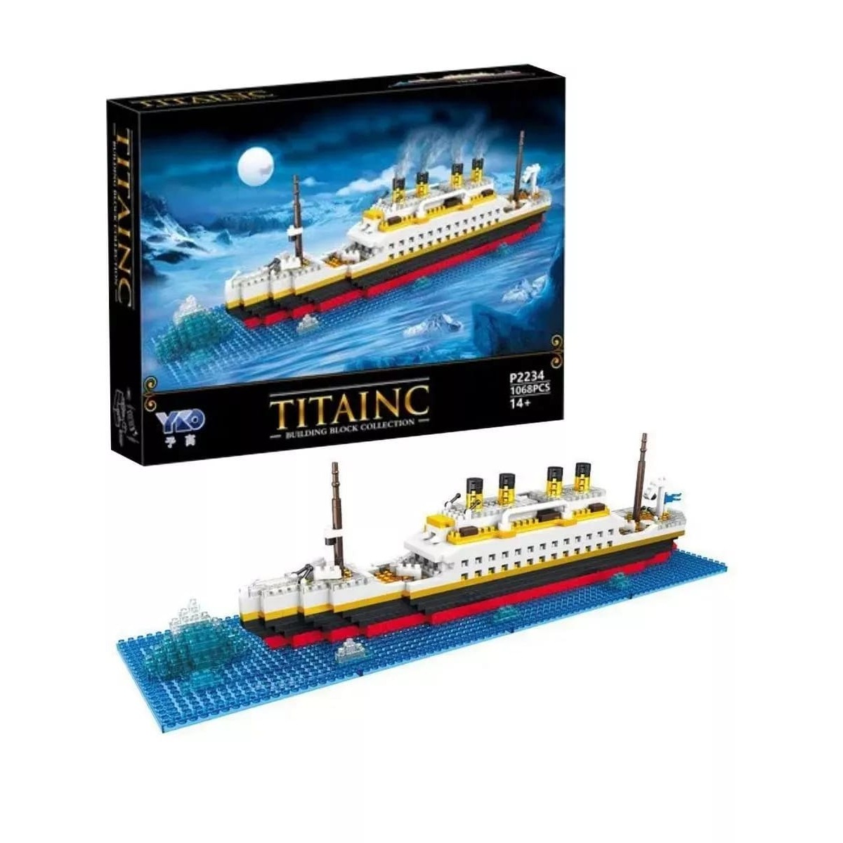 YKO Titanic P2234 caja y modelo armable 1068 piezas